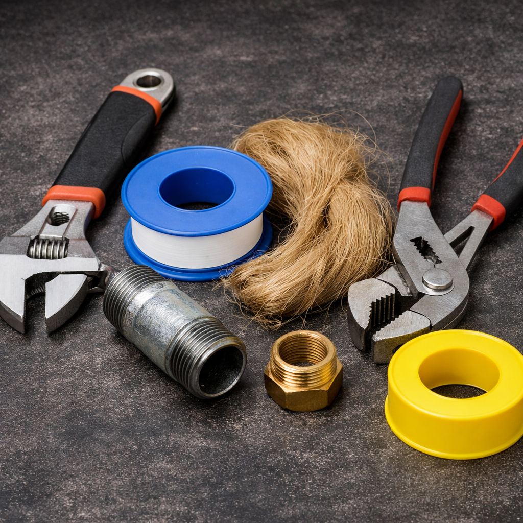 інструменти для різьбового зєднання труби льон фум ключ