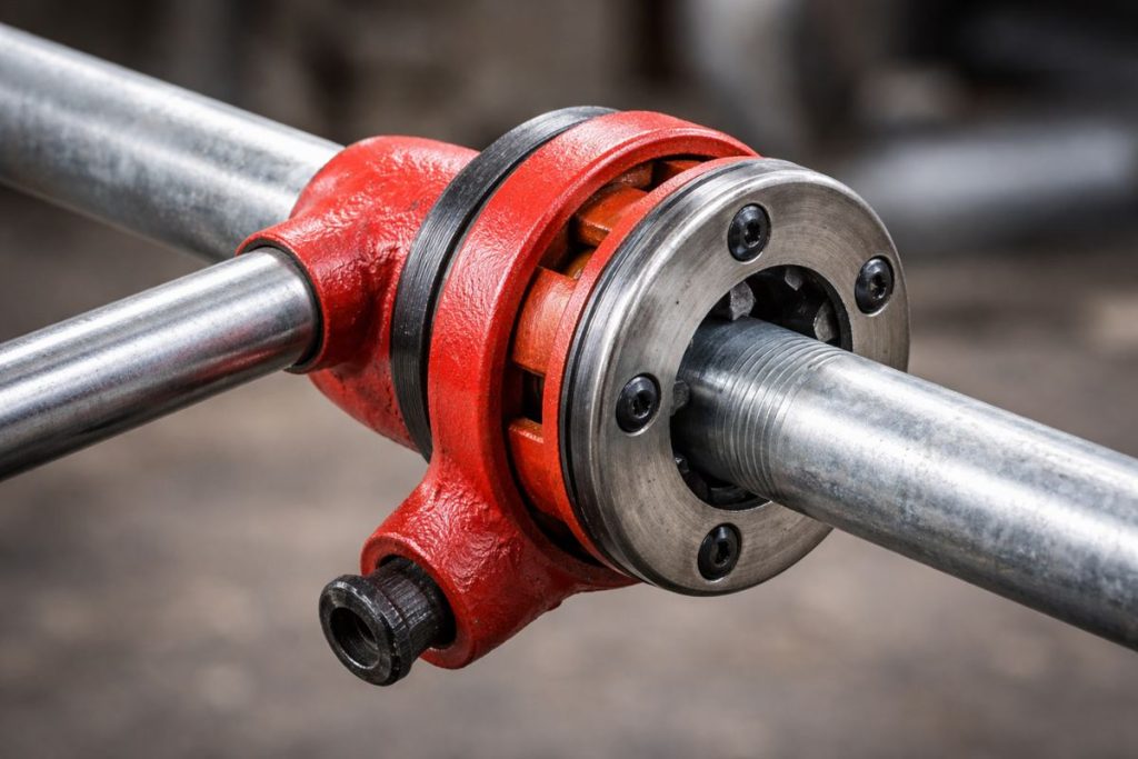 клуп на трубі нарізання різьби вручну