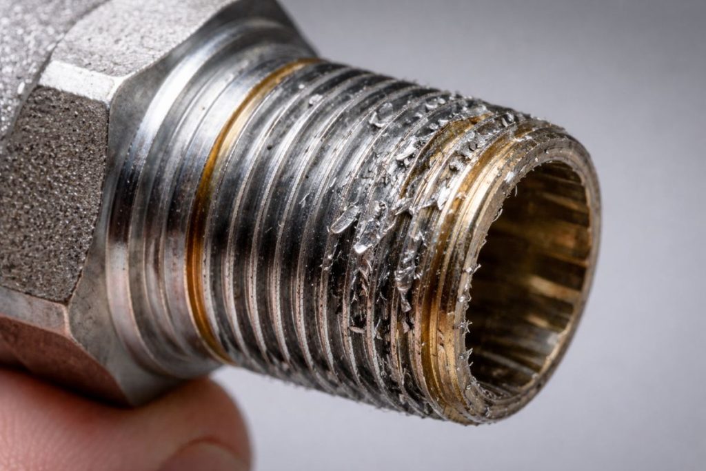 пошкоджена різьба труби приклад зірвані витки