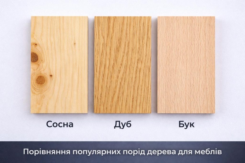 яке дерево краще для меблів сосна дуб бук