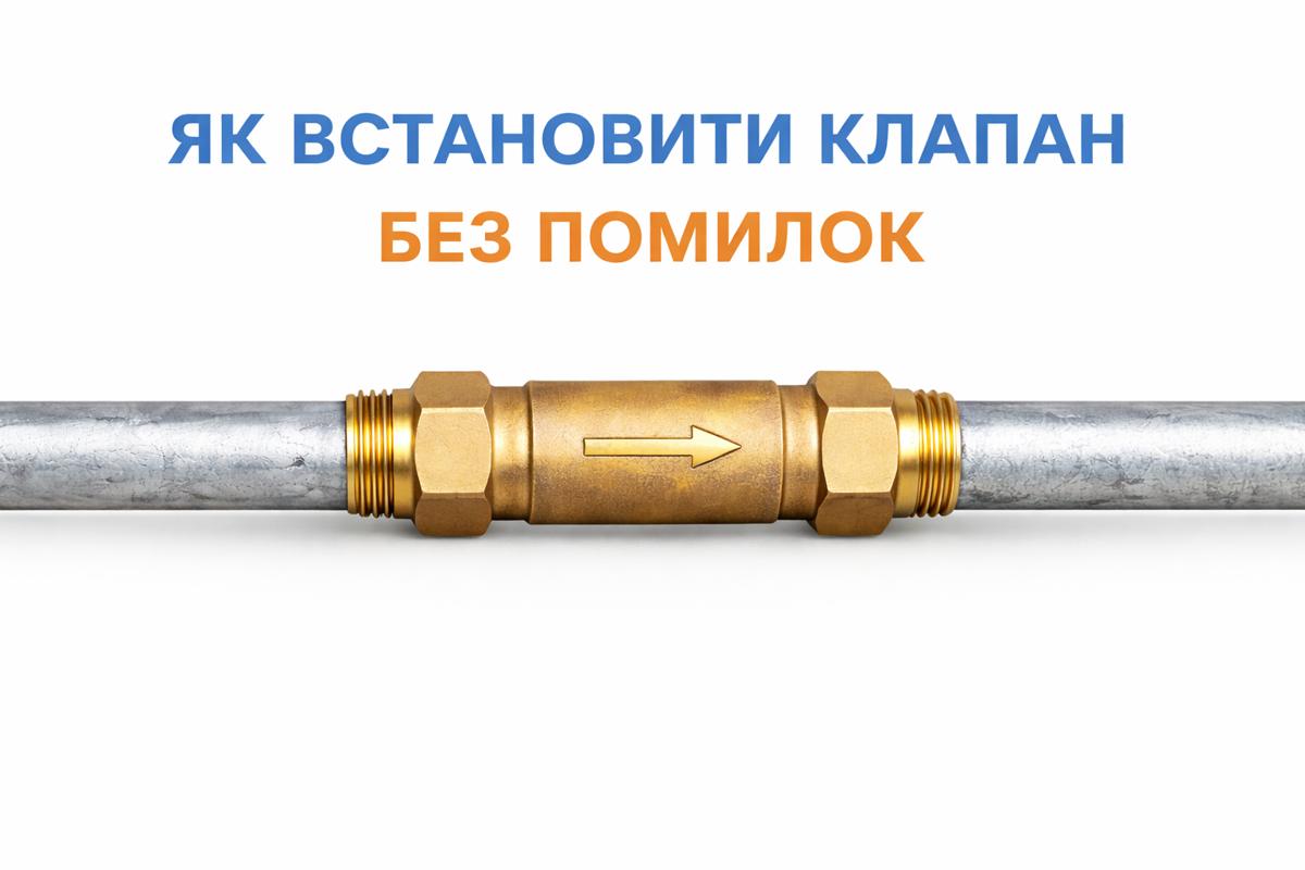 як встановити зворотний клапан правильно