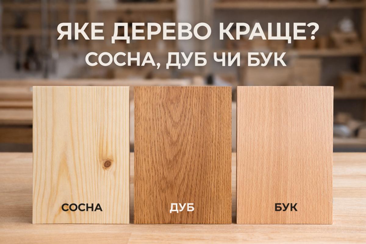 яке дерево краще для меблів сосна дуб чи бук