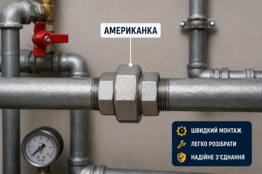американка для труб