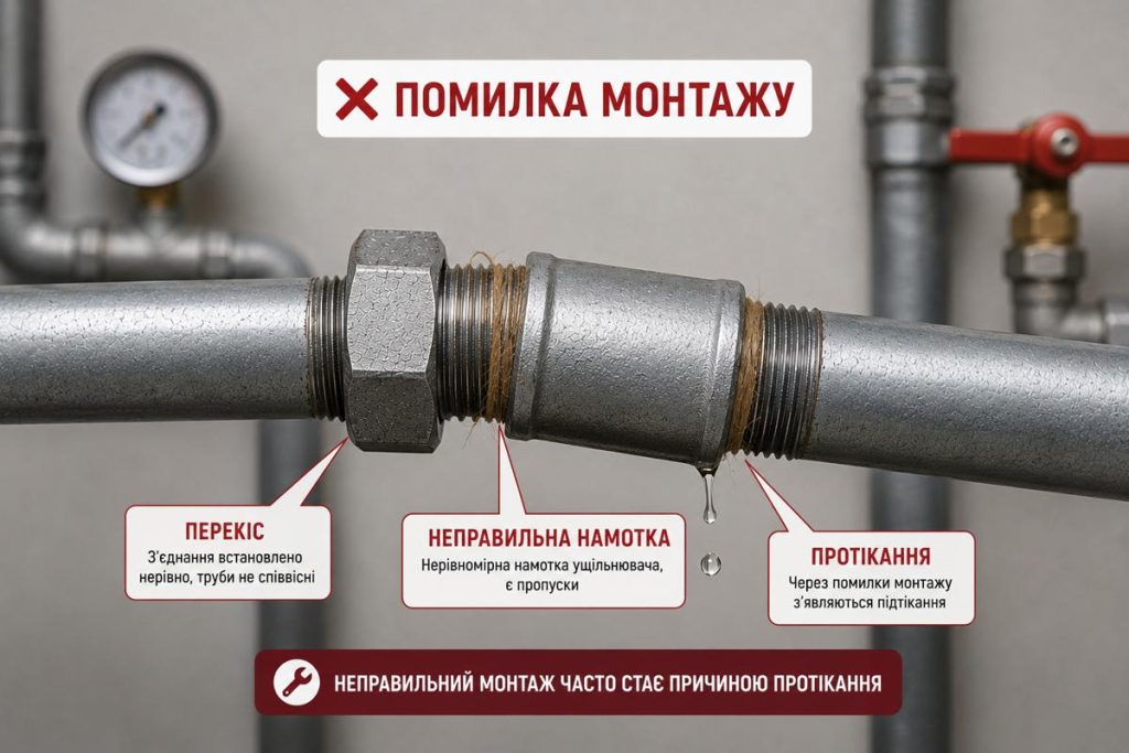 помилка різьбового зєднання