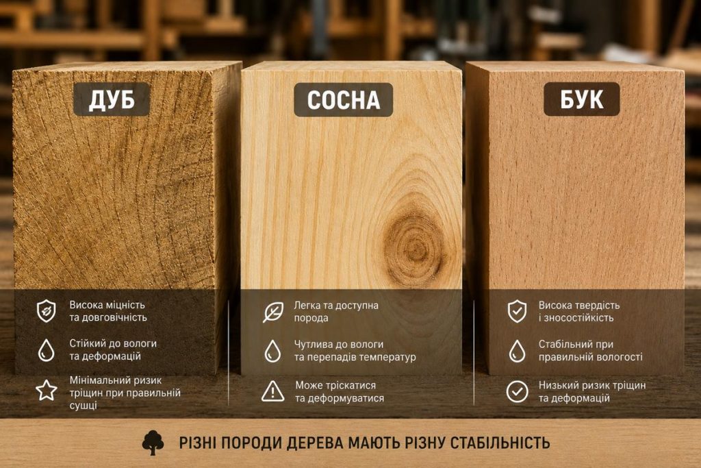 породи дерева для меблів