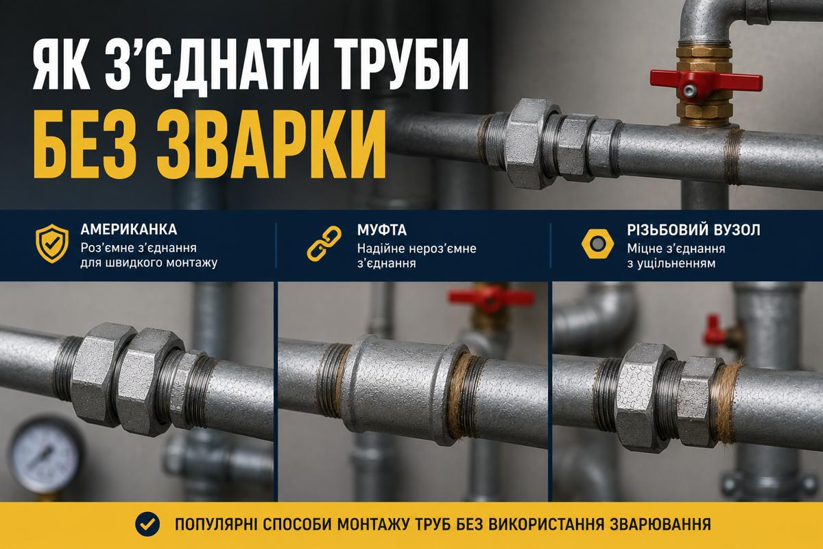 як з’єднати труби без зварки